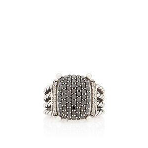 David Yurman Sterling Silver Black Diamond Wheaton Ring - Size 7 1/2